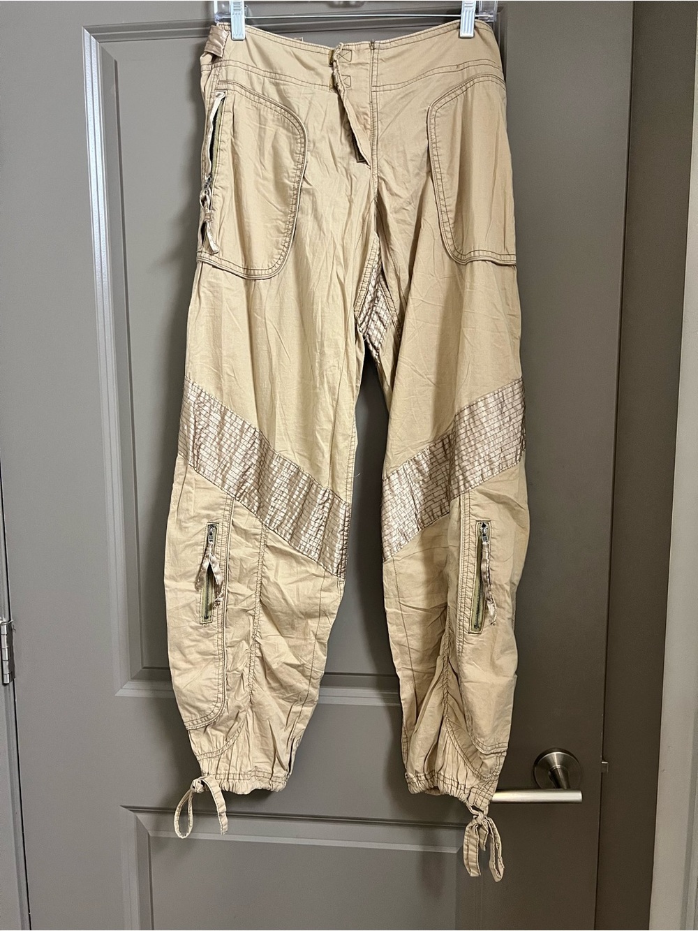 Abercrombie & Fitch Y2K Vintage Satin Cargo Pants Size 4 RARE